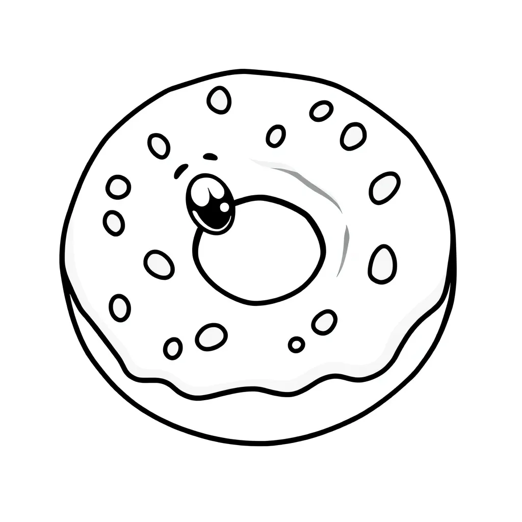 Dlish Donut coloring page for children