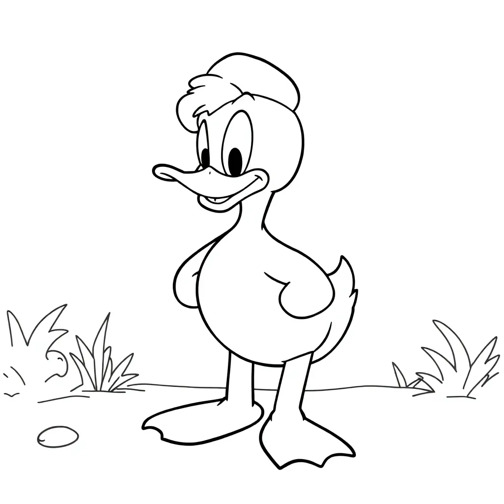 Donald Duck Stripfiguur Disney Avontuur coloring page for children