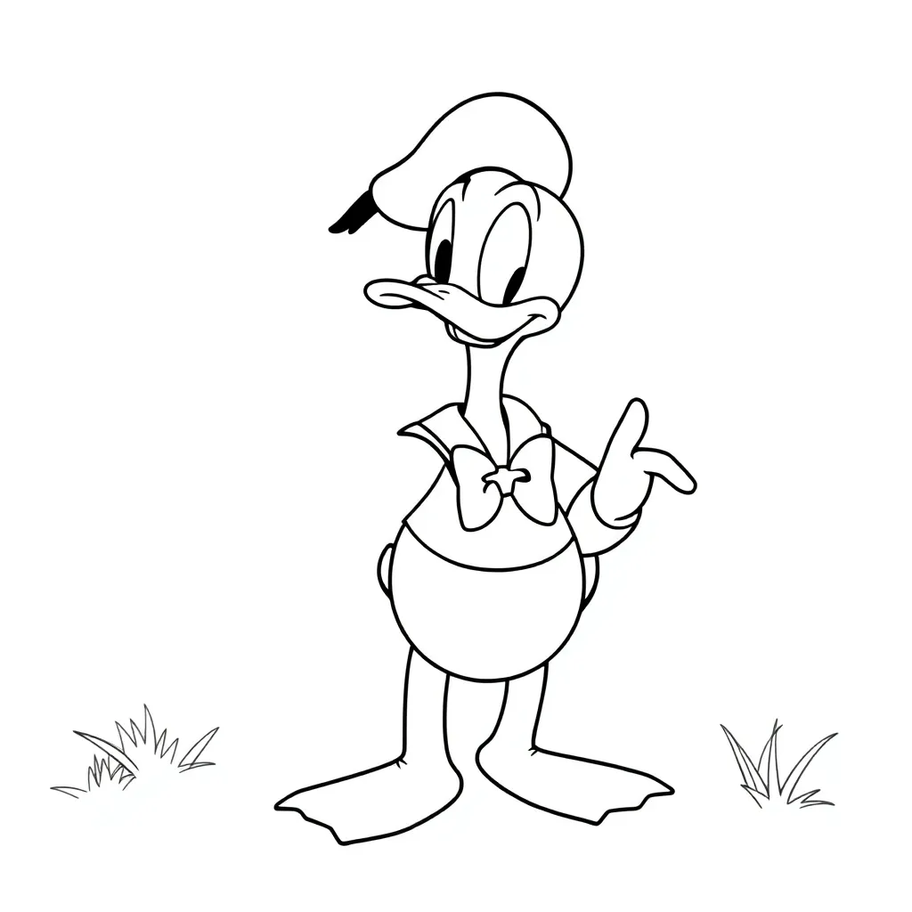 Donald Duck Stripfiguur Disney Avontuur coloring page for children