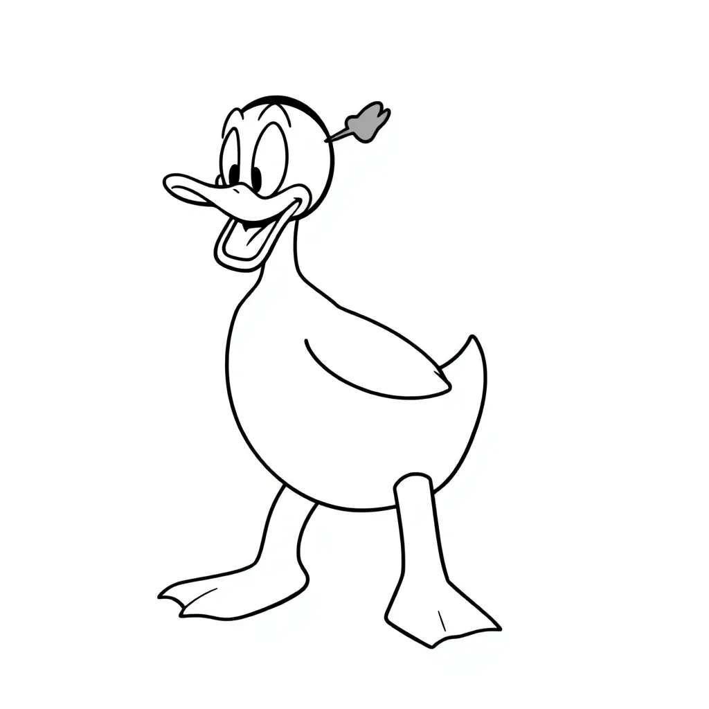 Donald Duck Stripfiguur Disney Avontuur coloring page for children