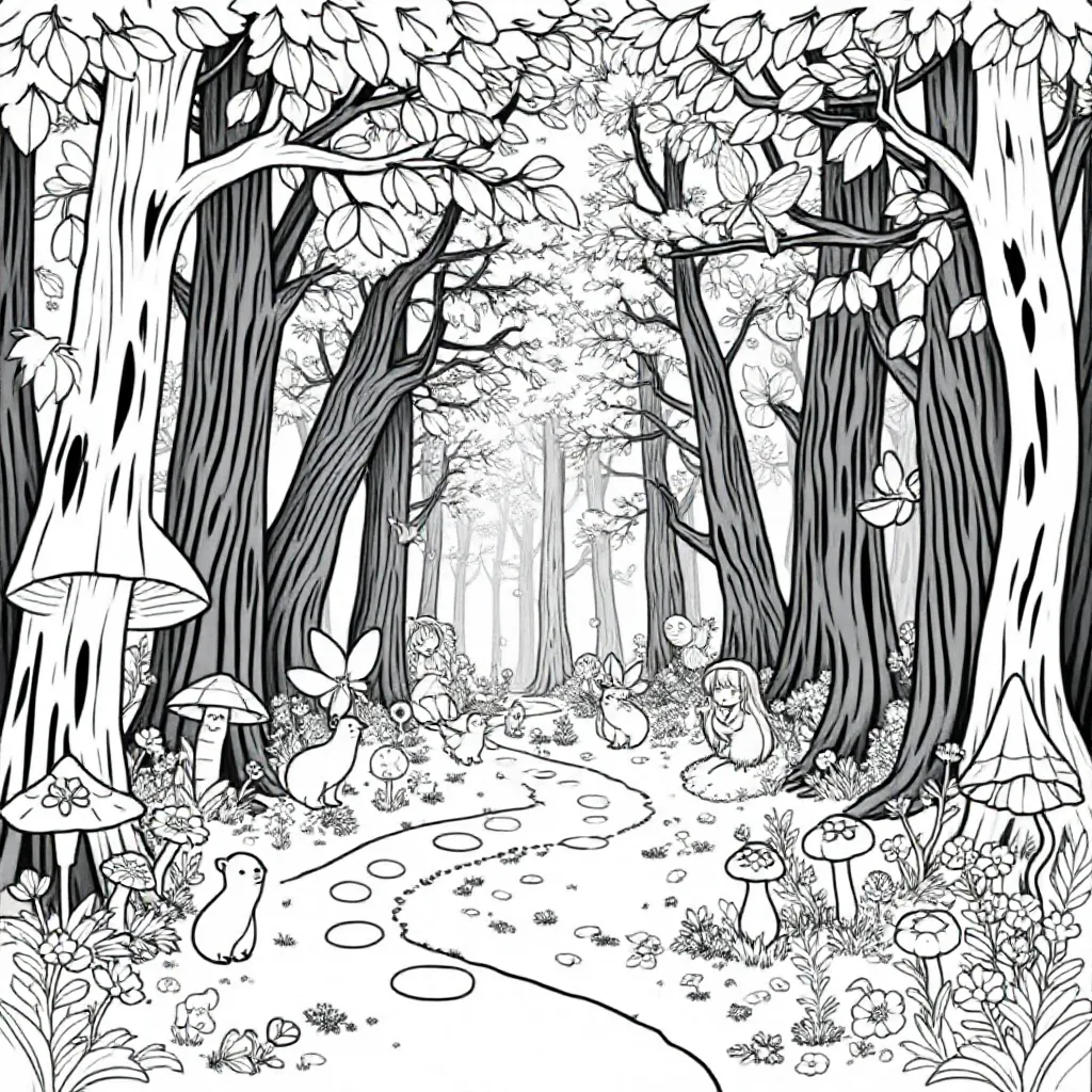 Donker Bos coloring page for children