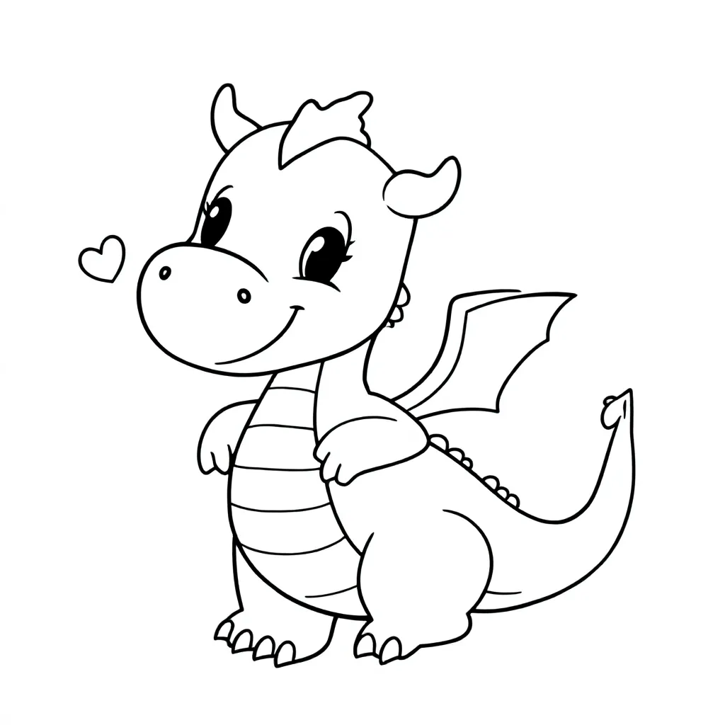 Free Dragon Coloring Page - Get Well Soon Coloring Page for Kids