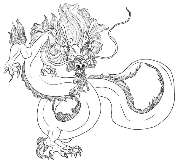 Dragon Chinois coloring page for children