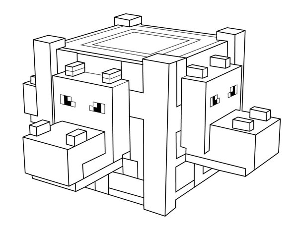 Dragon Minecraft coloring page for children