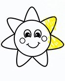 Easy coloring page for children