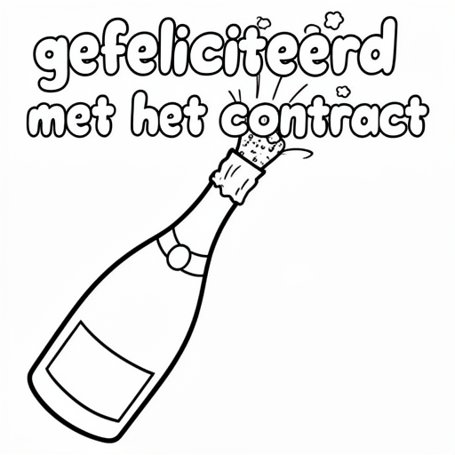 een fles champange kleurplaat voor kinderen
