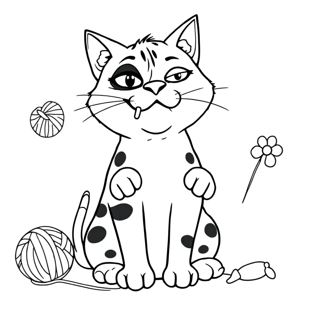 Een Lelijke Kat coloring page for children