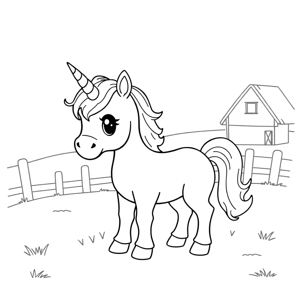 Eenhoorn Fantasy Magisch Sprookjes Mystiek coloring page for children