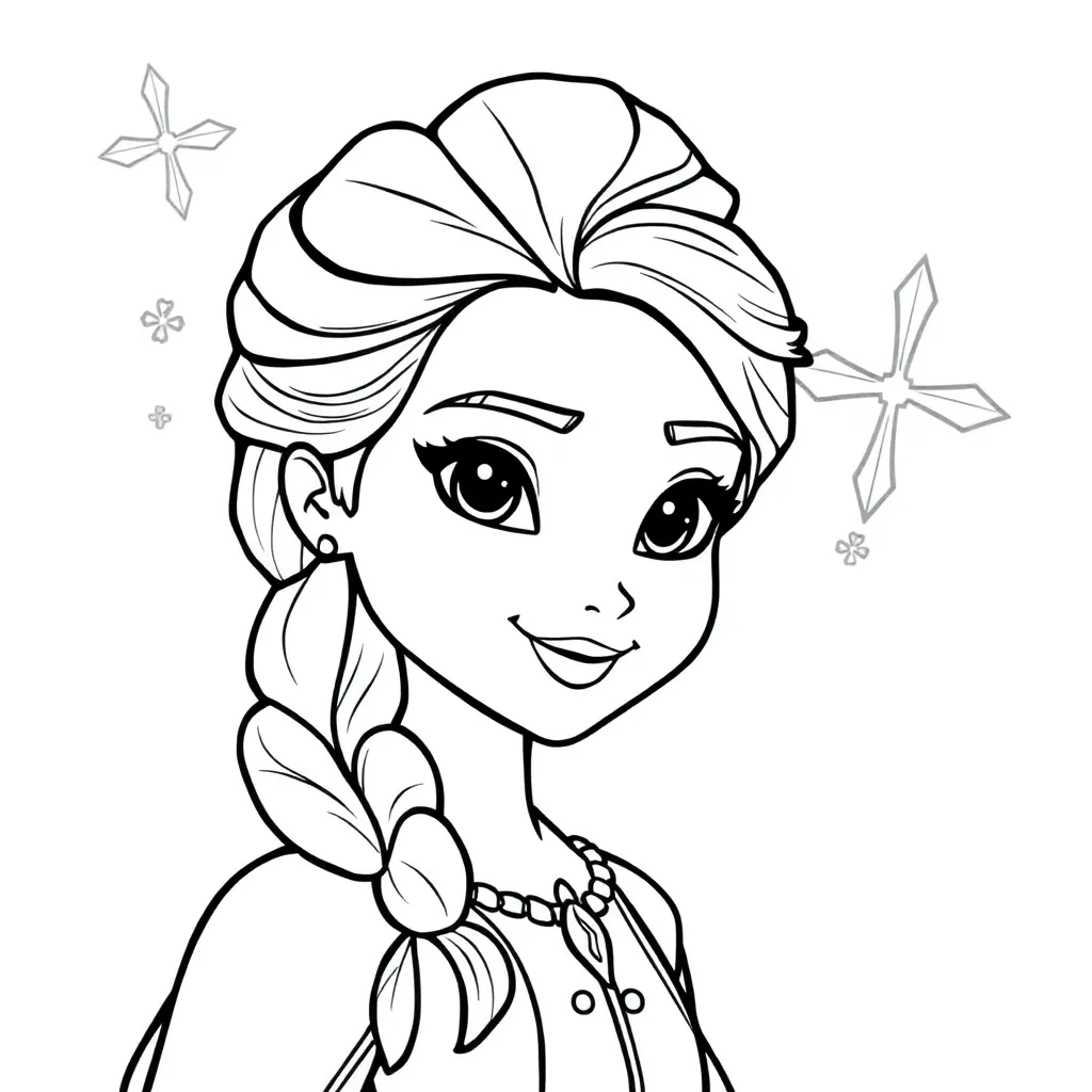Elsa Vlucht coloring page for children