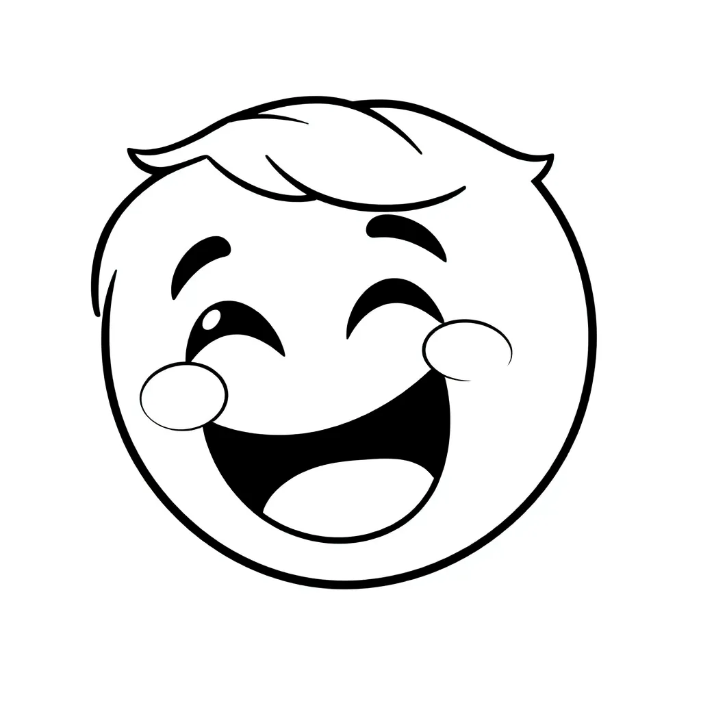 Emoji Emoties Grappig Kleurrijk Expressief coloring page for children