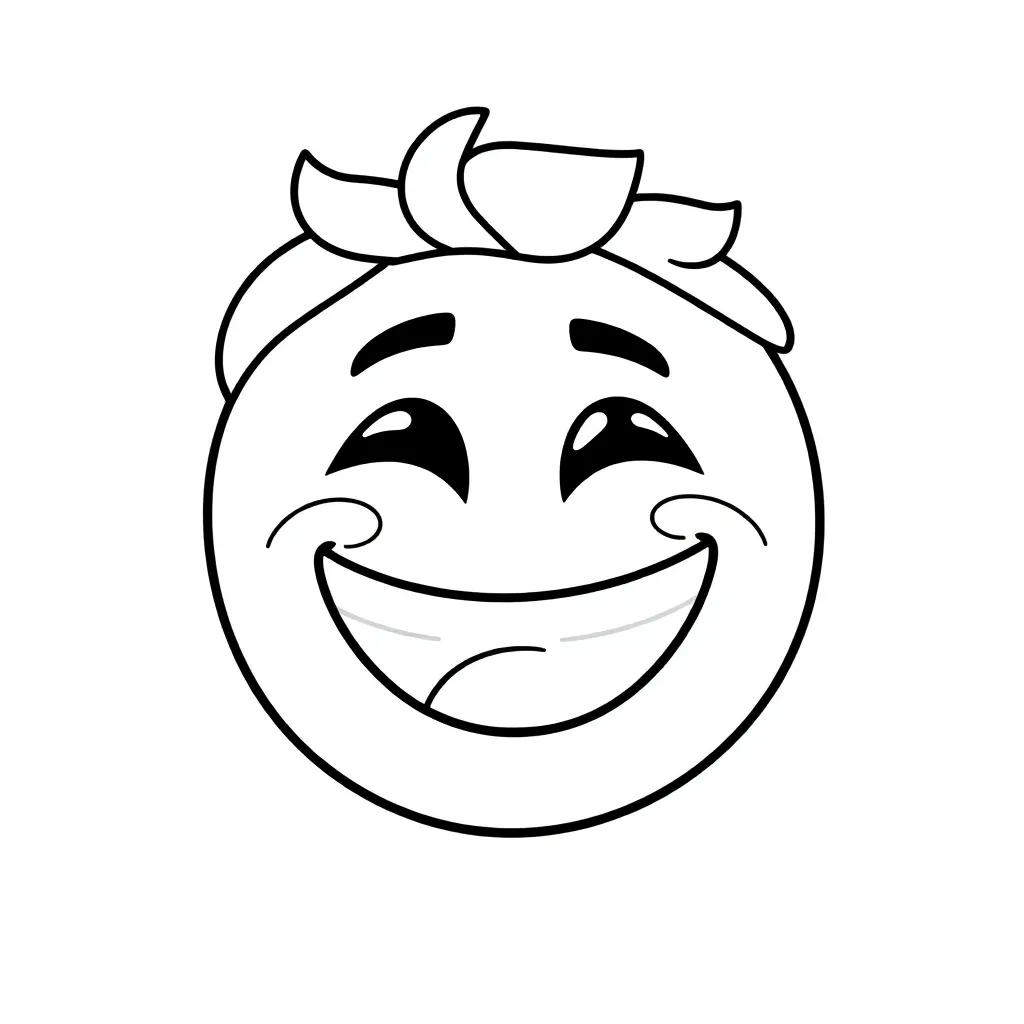 Emoji Gezichten Expressief Creatief Tekenen coloring page for children