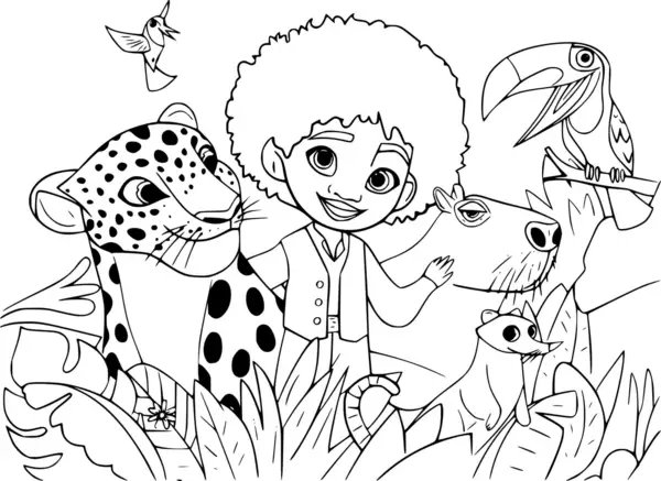 Encanto Antonio Con Amigos coloring page for children