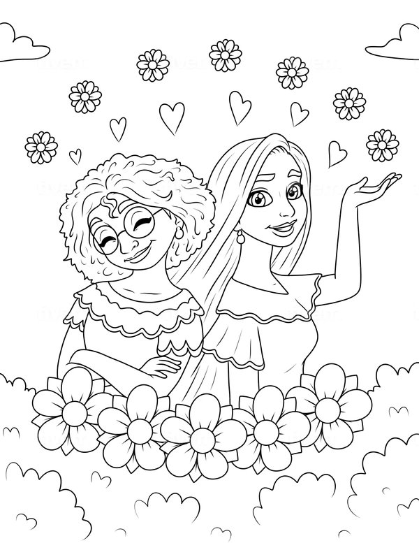 Encanto Isabela Maribel coloring page for children