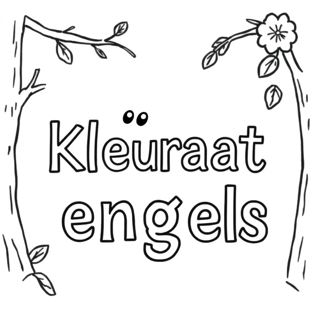 Engels Taal Educatief Leren Tekst coloring page for children