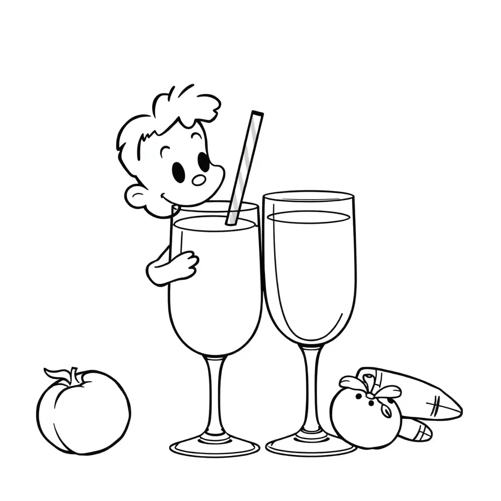 Eten Drinken Gezond Voedsel Maaltijd coloring page for children
