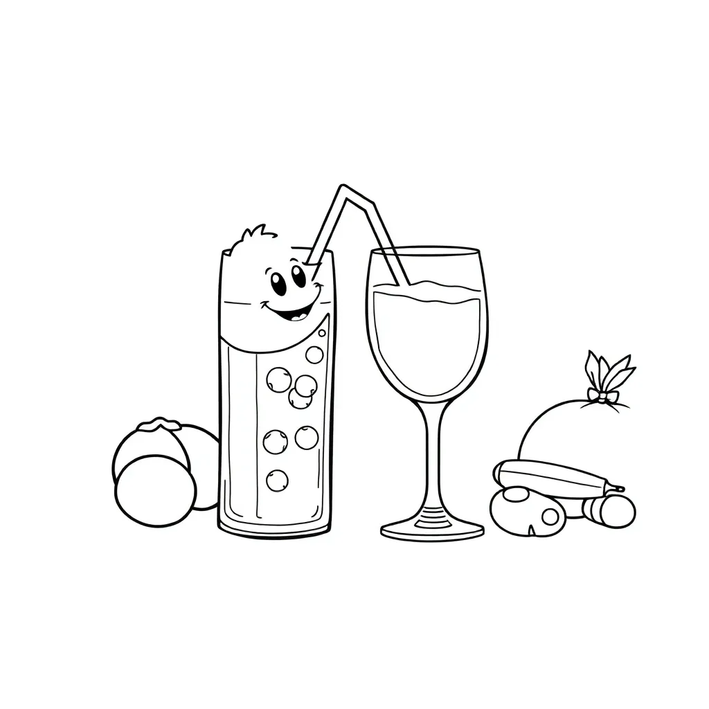 Eten Drinken Gezond Voedsel Maaltijd coloring page for children