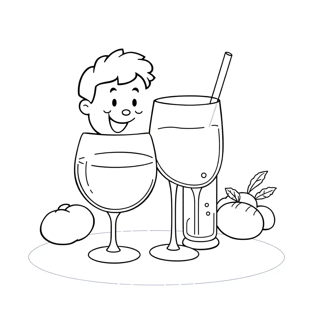 Eten Drinken Maaltijd Gezond Voedsel coloring page for children
