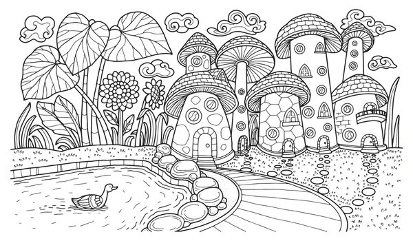 Fantasiewelt für Erwachsene coloring page for children