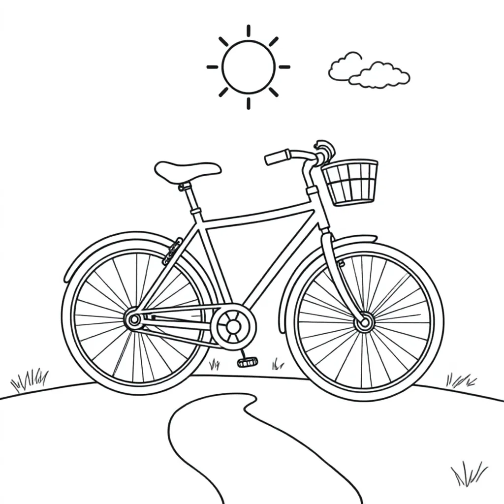 fiets coloring page for children