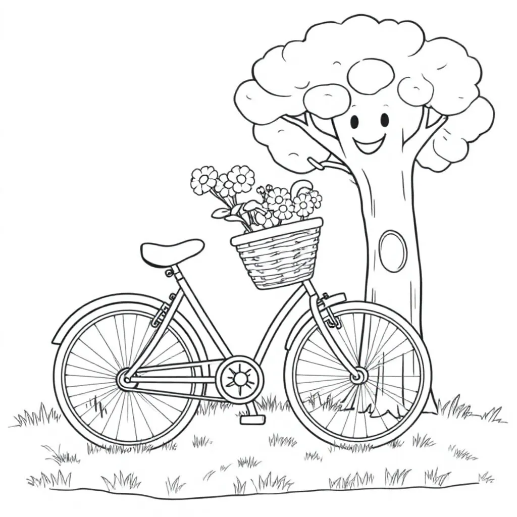 Fiets coloring page for children