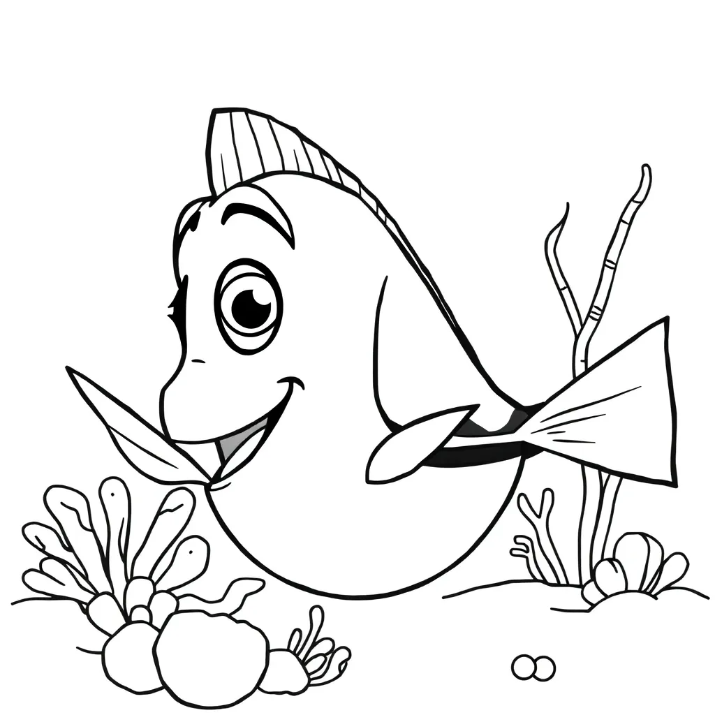 Finding Dory Animatie Zee Avontuur Kinderen coloring page for children