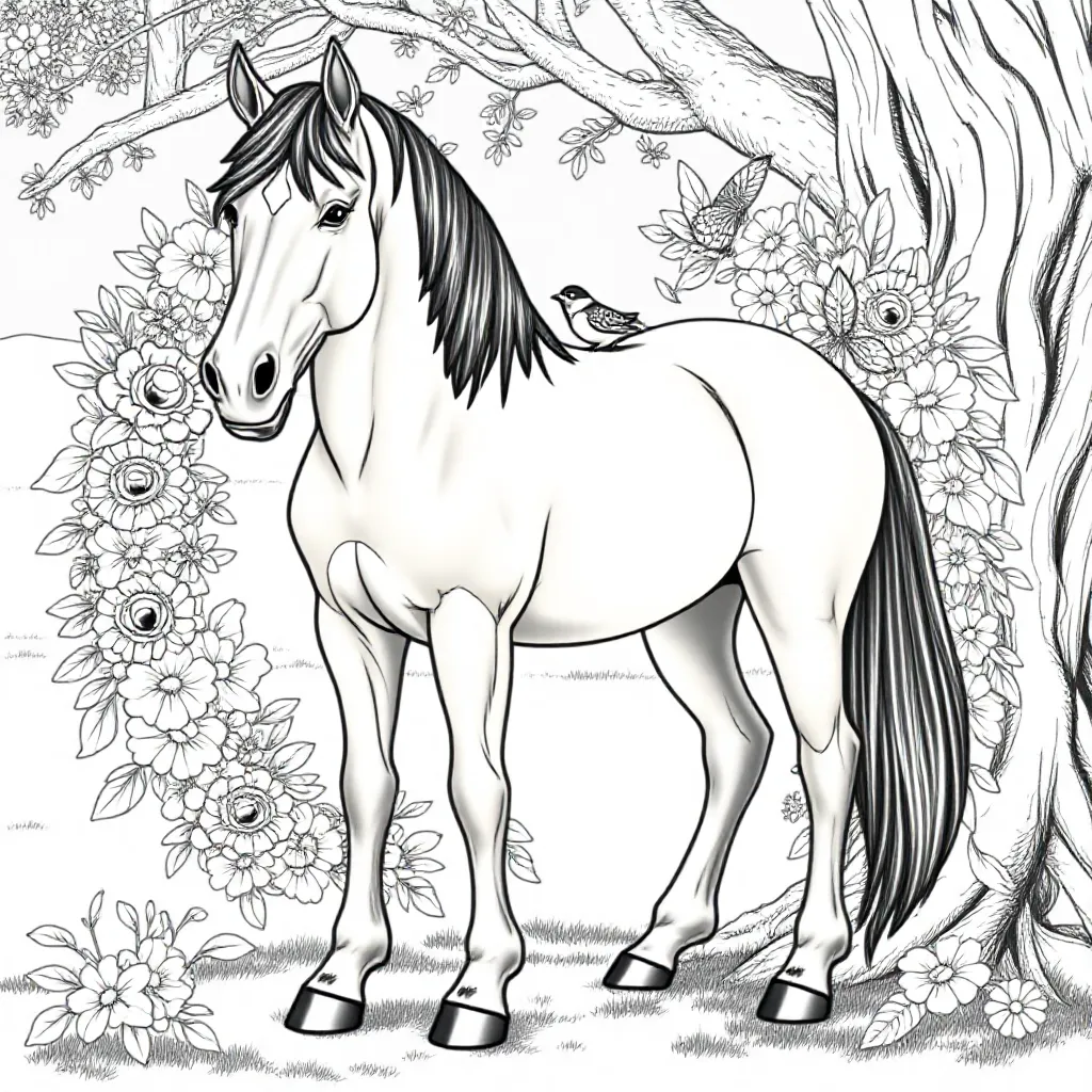 fjordenpaard coloring page for children