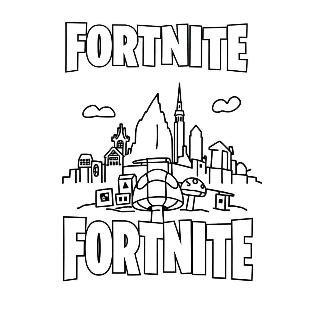 Fortnite Kleurplaten coloring page for children