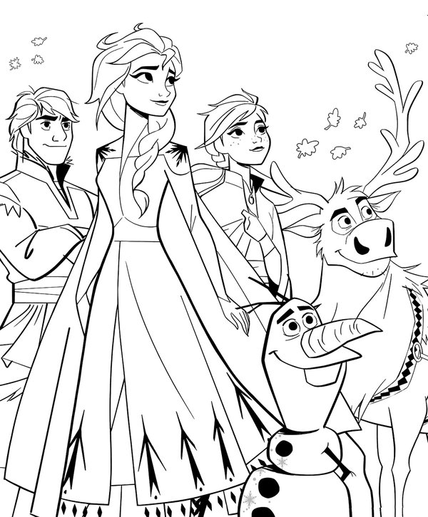 Frozen 2 Movie coloring page for children