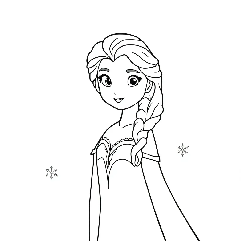 Frozen Anna Elsa Disney Sprookjes Avontuur coloring page for children