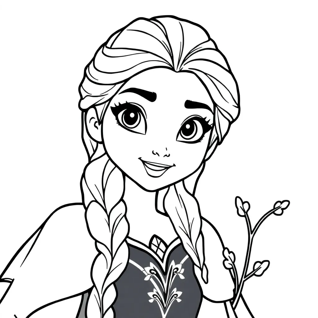 Frozen Anna Elsa Disney Sprookjes coloring page for children
