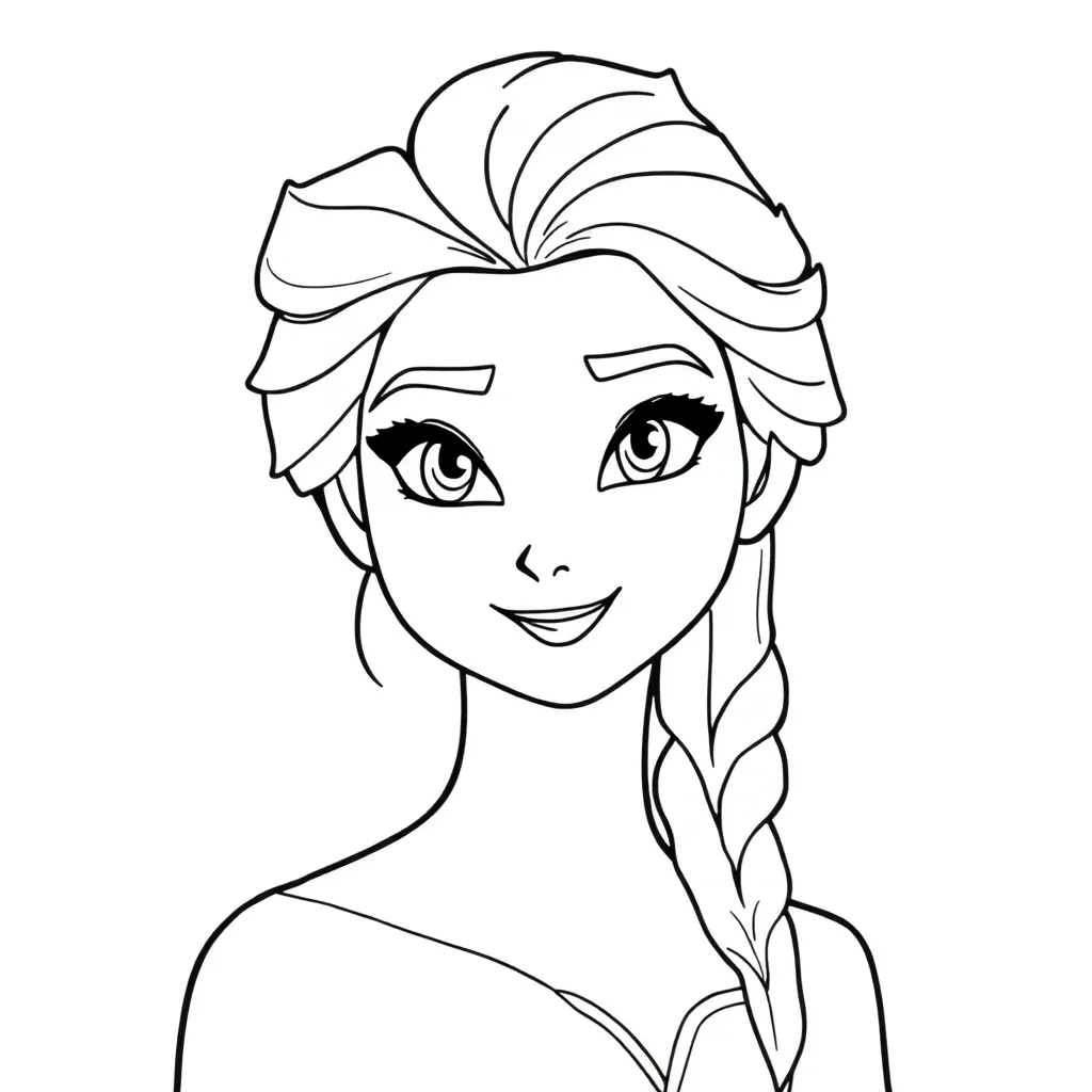 Frozen Elsa Kleurplaat coloring page for children