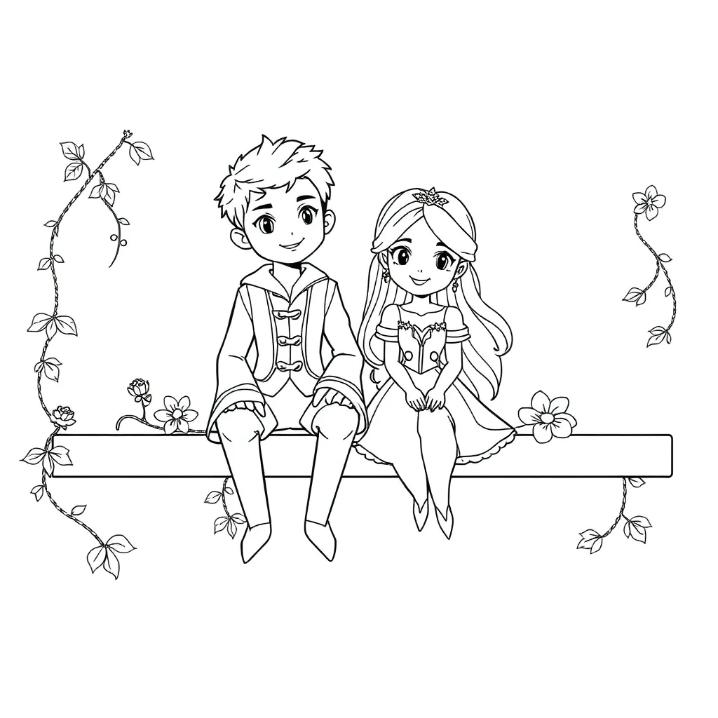 Frozen Sprookjes Bloemen Richel Fantasie coloring page for children