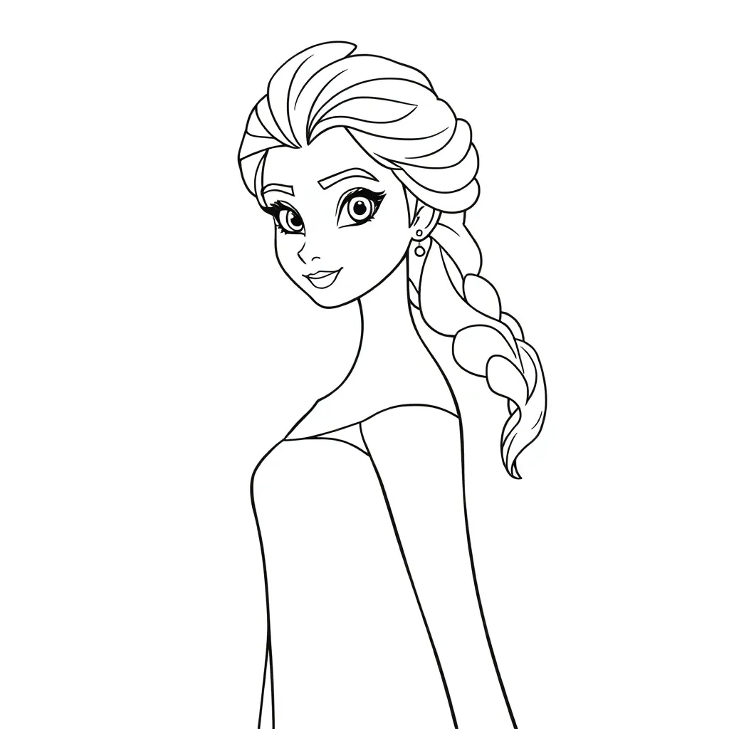 Frozen Winter Personages Disney Sneeuwpop coloring page for children