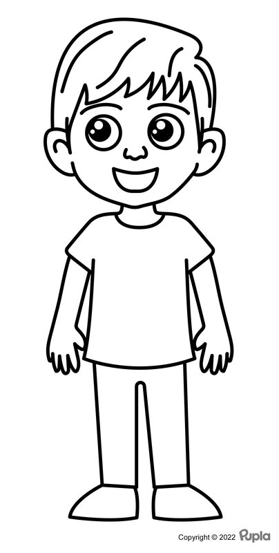 Garcon Facile Et Mignon coloring page for children