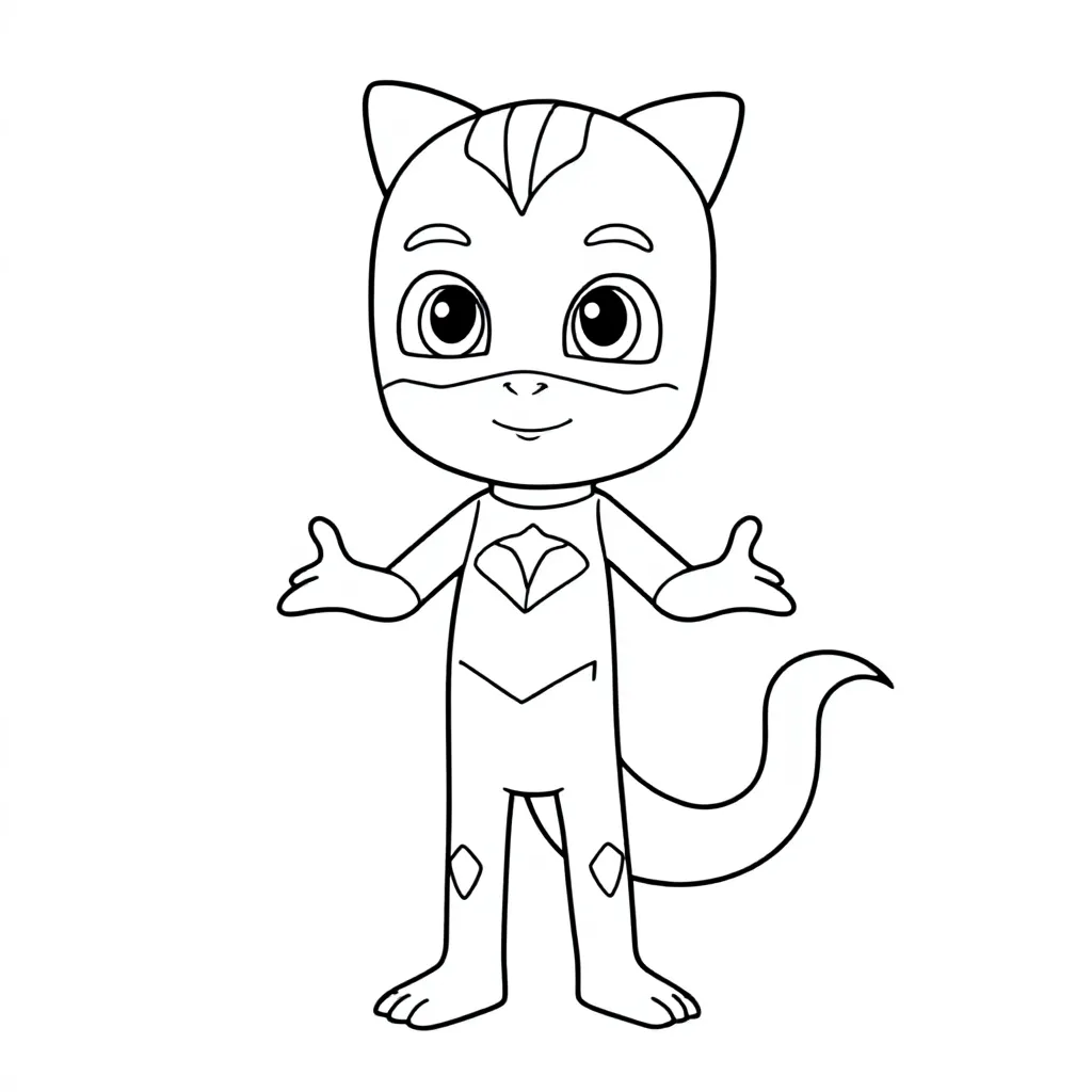 Gekko coloring page for children