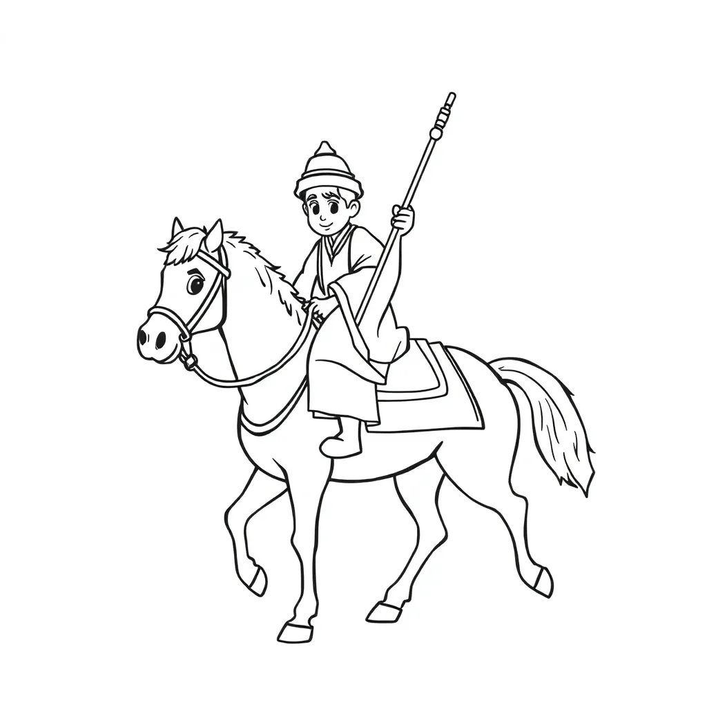 Grappige Sint coloring page for children