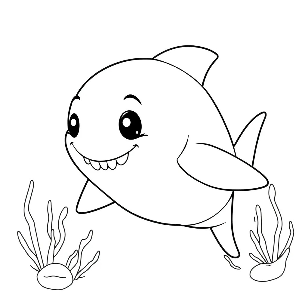 Haai Zee Onderwaterwereld Wilde Dieren Natuur coloring page for children