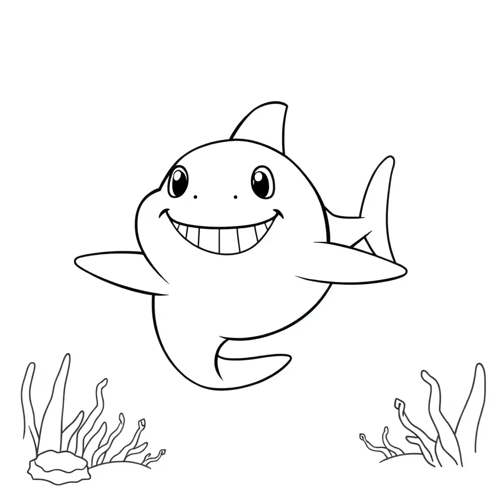 Haai Zee Onderwaterwereld Wilde Dieren Natuur coloring page for children
