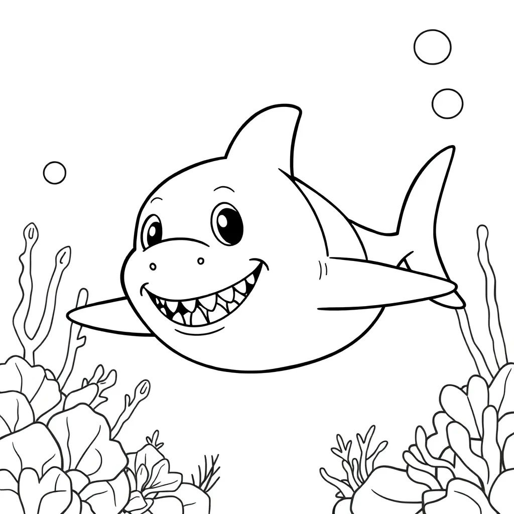 Haai Zee Onderwaterwereld Wilde Dieren Natuur coloring page for children