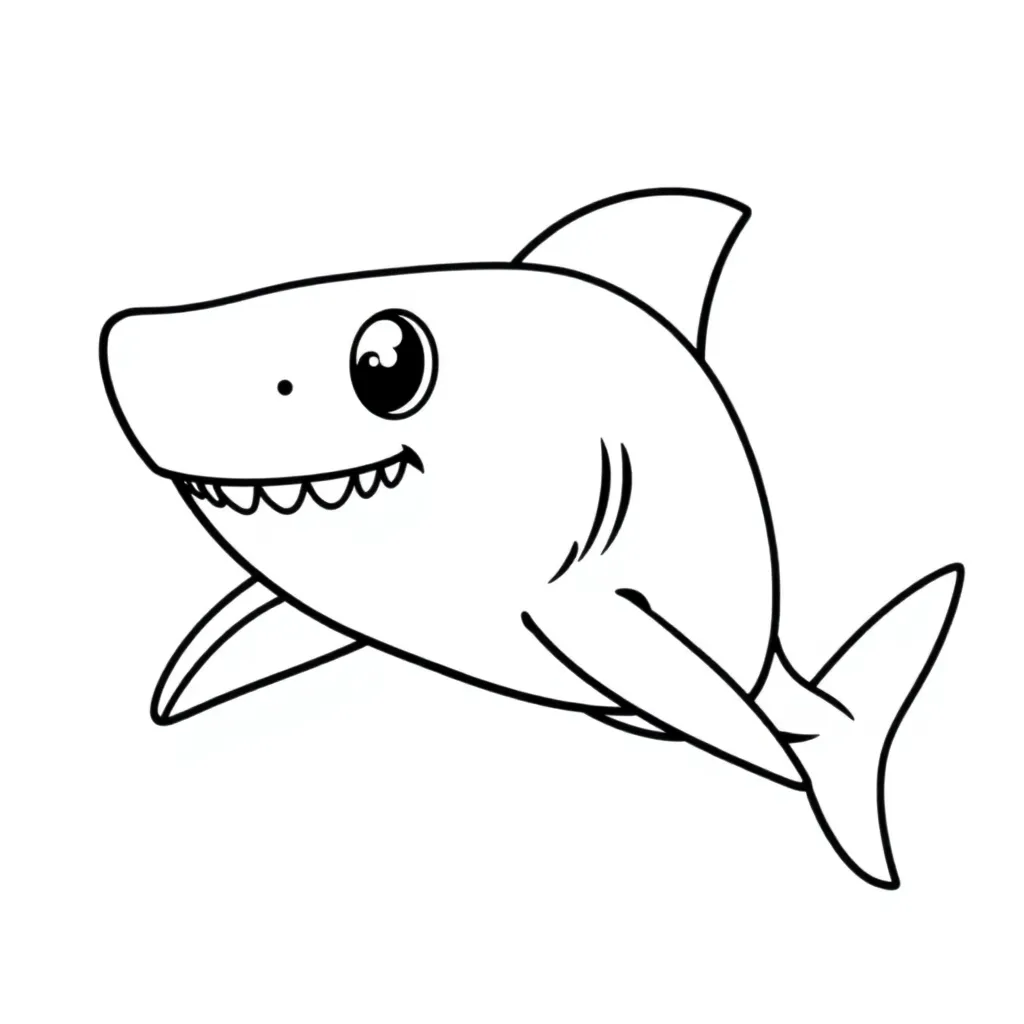 Feuille de coloriage gratuite Requin Océan Monde sous-marin Faune sauvage Feuille de coloriage pour