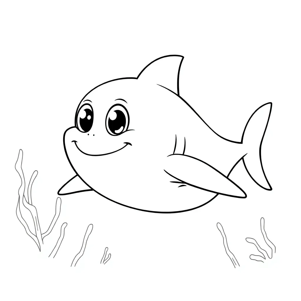 Haai Zee Wilde Dieren Onderwaterwereld coloring page for children