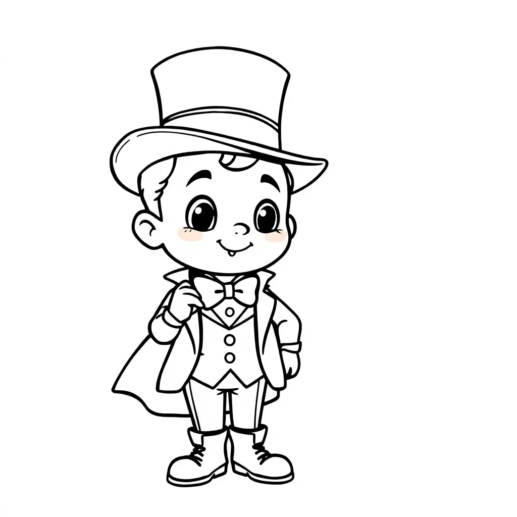 Halloween Kawaii Schattig Kostuum Cartoonesk Cultureel coloring page for children