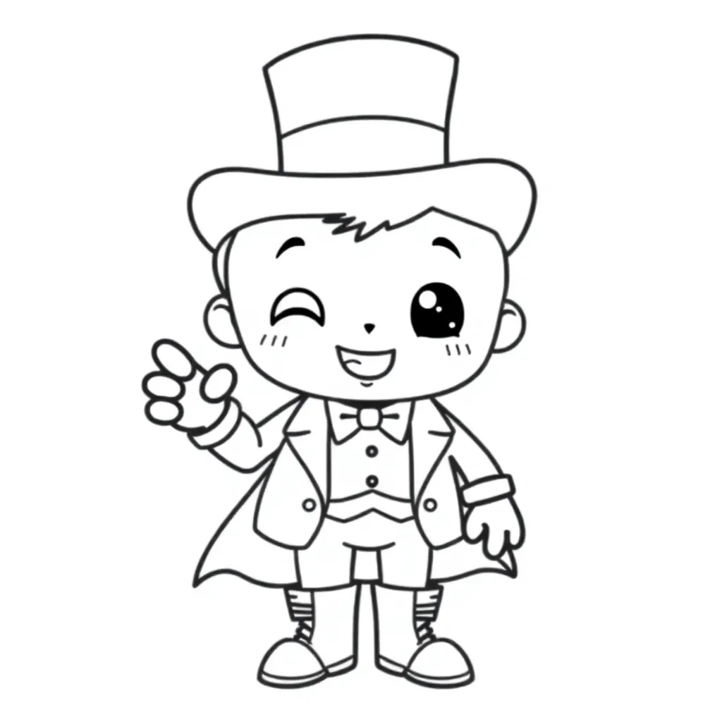Halloween Kawaii Schattig Spookachtig Kostuum coloring page for children