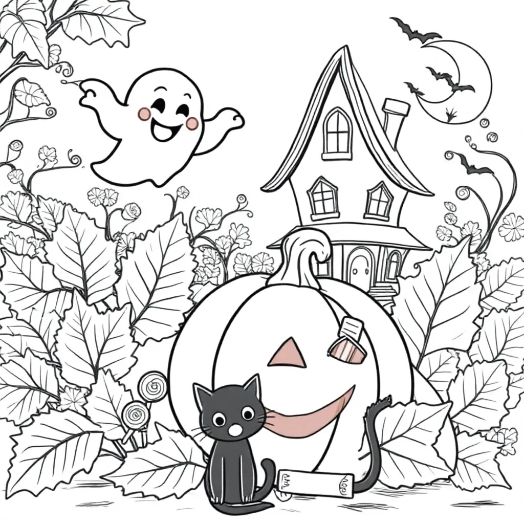Halloween coloring page for children