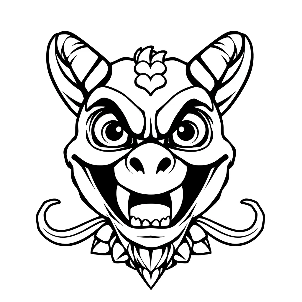 Halloween Monster Griezelig Eng Masker coloring page for children