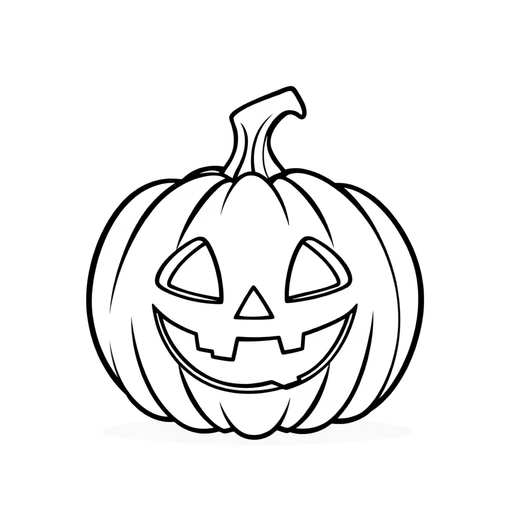 Halloween Pompoen Herfst Kinderen Cartoon coloring page for children