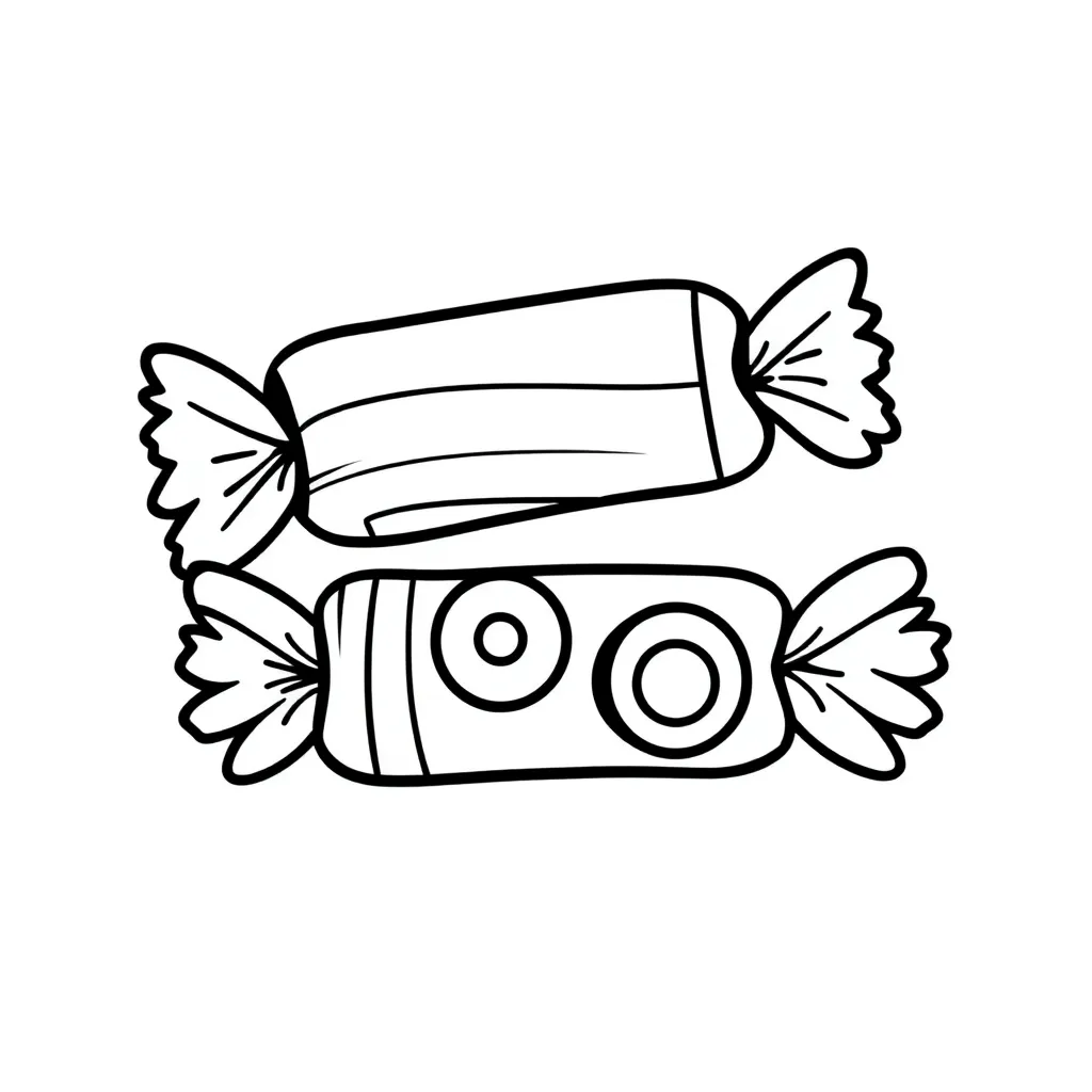 Halloween Snoepjes Cartoon Kinderen Feestelijk coloring page for children