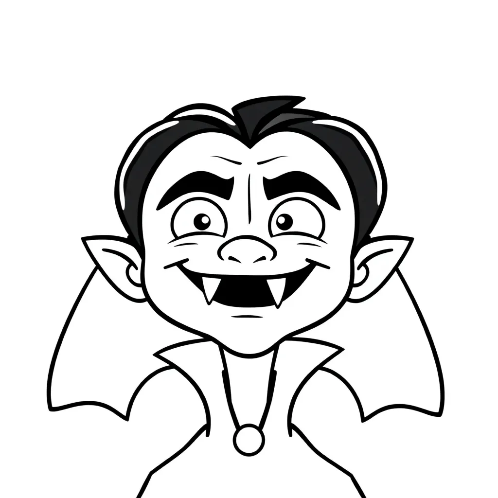 Halloween Vampier Griezelig Kinderen Cartoon coloring page for children