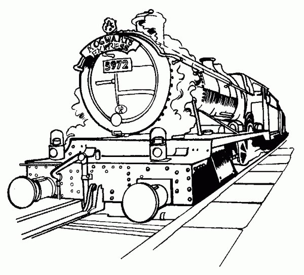 Harry Potter Poudlard Express coloring page for children
