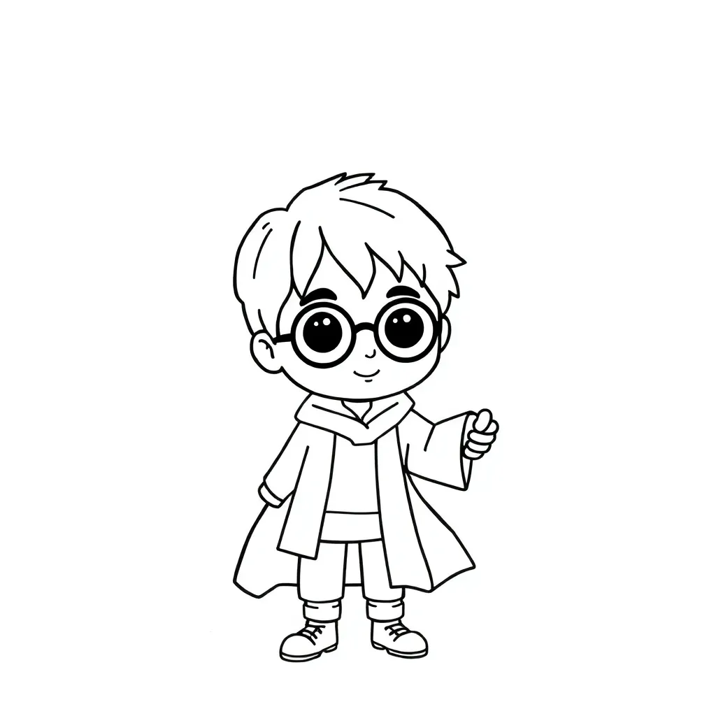 Harry Potter Tovenaar Zwerkbal Magisch Avontuur coloring page for children